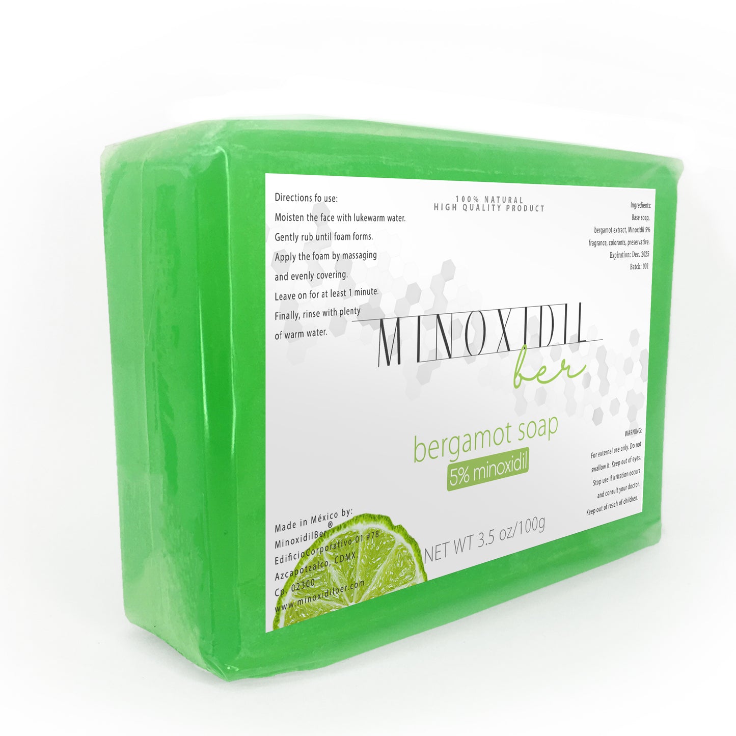 Bergamot Exfoliating Soap with 5% Minoxidil 100g – Single