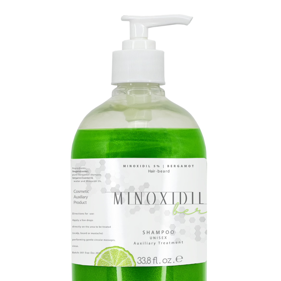 Unisex Bergamot Shampoo with Minoxidil 5% 1 L.