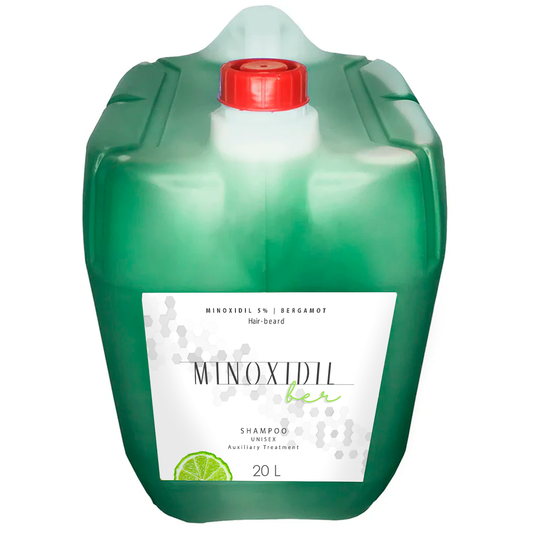 Unisex Shampoo with 5% Minoxidil and Bergamot for Beard and Hair | 20 Liters in Bulk